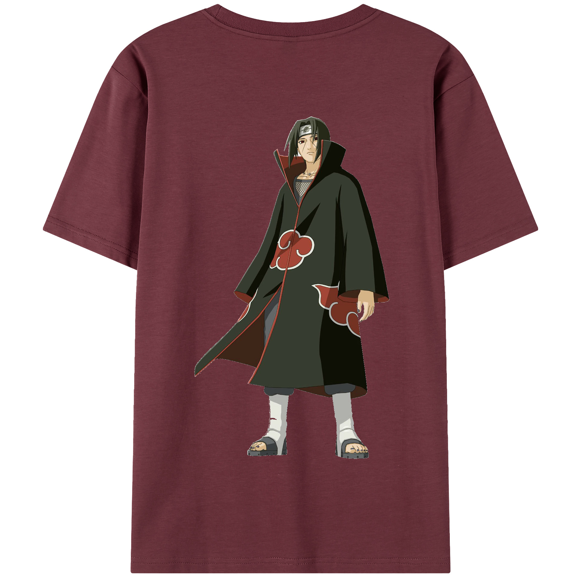 （画像用） NARUTO -ナルト- うちは イタチ Uchiha Itachi 綿100％半袖Tシャツ（背面プリント）